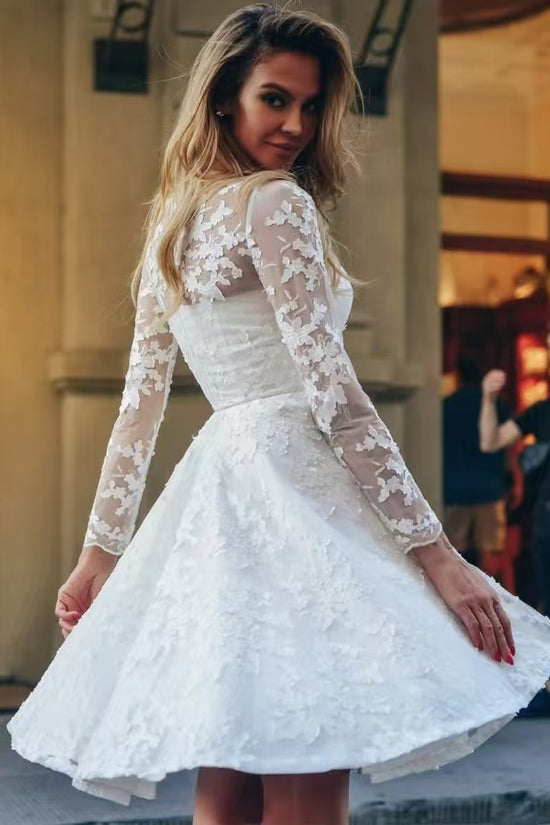 Wedding Dress White Vintage Lace Women Dress - Dana Fashion