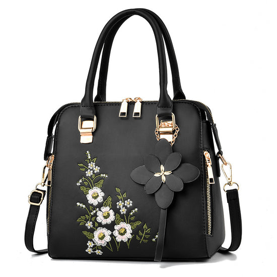 Fashion Flowers Embroidered Handbag Women Shoulder Messenger Bags - Dana Fashion