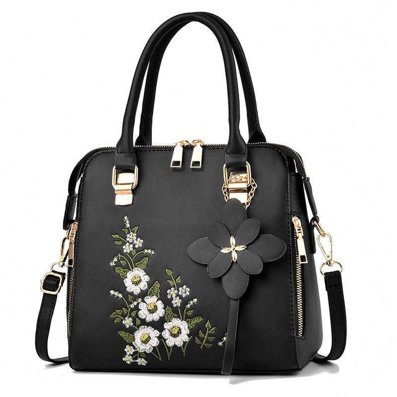 Fashion Flowers Embroidered Handbag Women Shoulder Messenger Bags - Dana Fashion