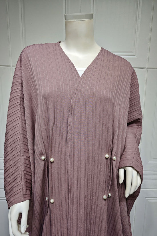 Muslim Women's Wear Modest Modern Fashion Turkish Striped Casual Plus Size Abaya Cardigan Robe