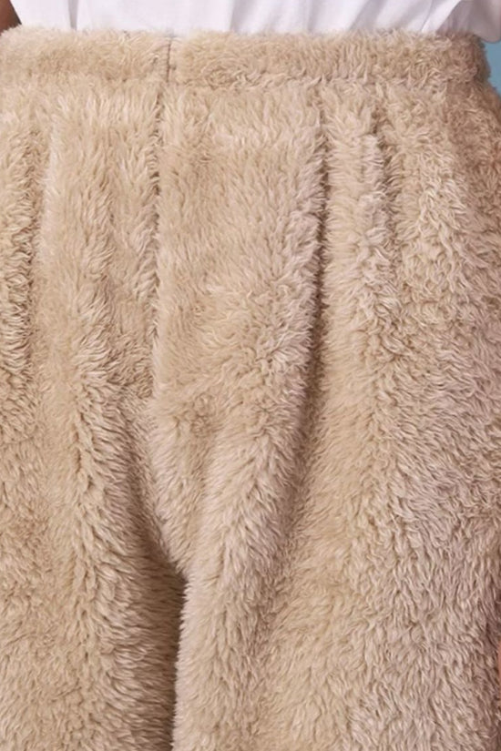 Women Coral Fleece Socks Leggings Winter Warm Sleepwear Ankles Knees Guard Women Home Pants Thick Pajamas Pant