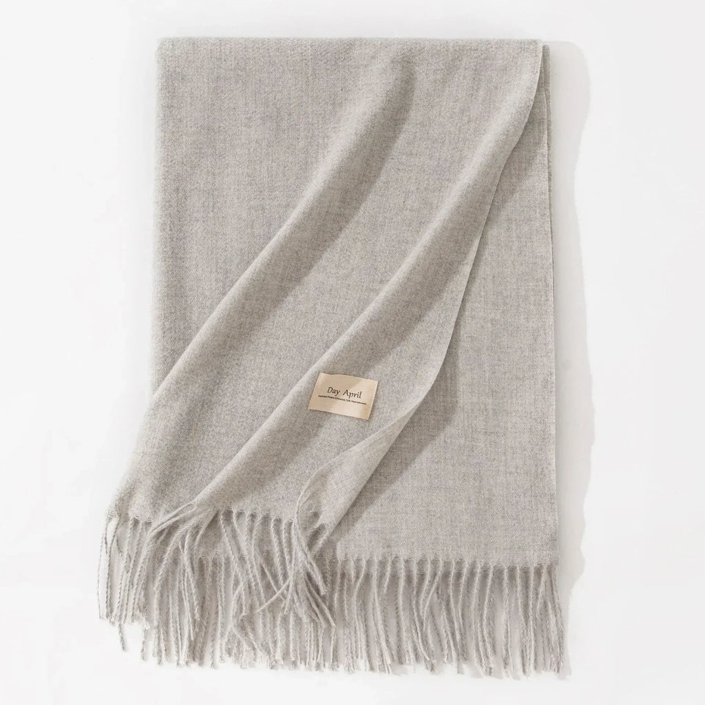 Pure Color Artificial Cashmere Scarf Women's Winter High-grade Shawl - DanaFashionstore