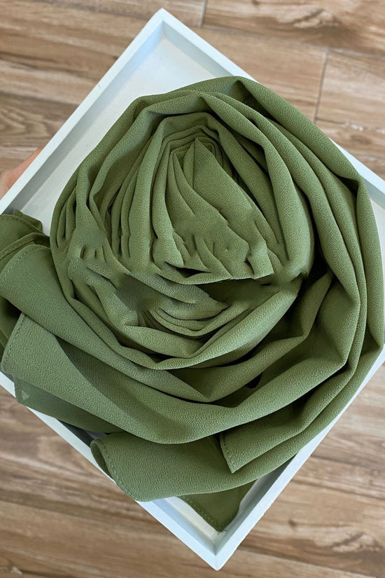 Women's Hijab Solid Pearl Chiffon Scarf