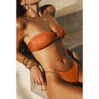 Split Swimsuit Bikini Suit Sunshine Bath Beach Tube Top Women - DanaFashionstore