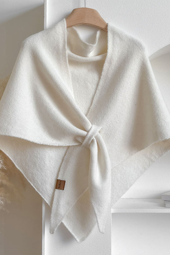 Winter Triangular Shawl INS Solid Color Soft Thickened Knitted Neck Wrap Korean Version Warm Shawl For Women