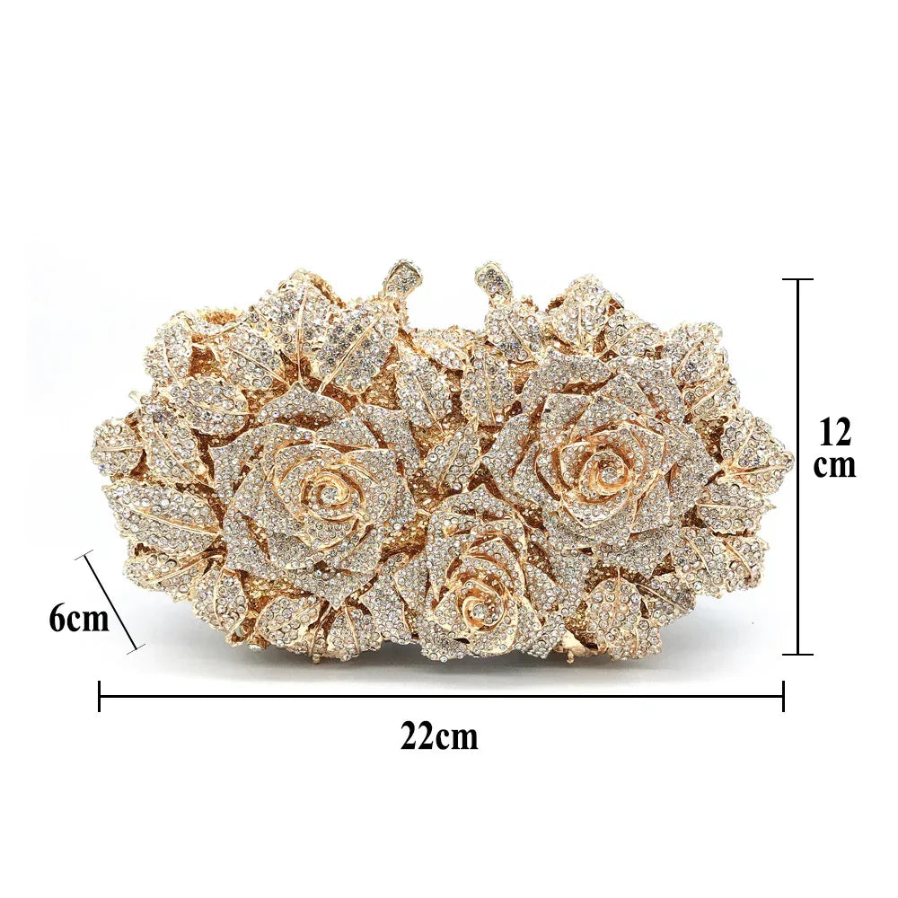 Hollow Rose Diamond Dinner Bag - DanaFashionstore