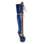 Super High Heels Stiletto Over-the-knee Boots Sequined Boots - DanaFashionstore