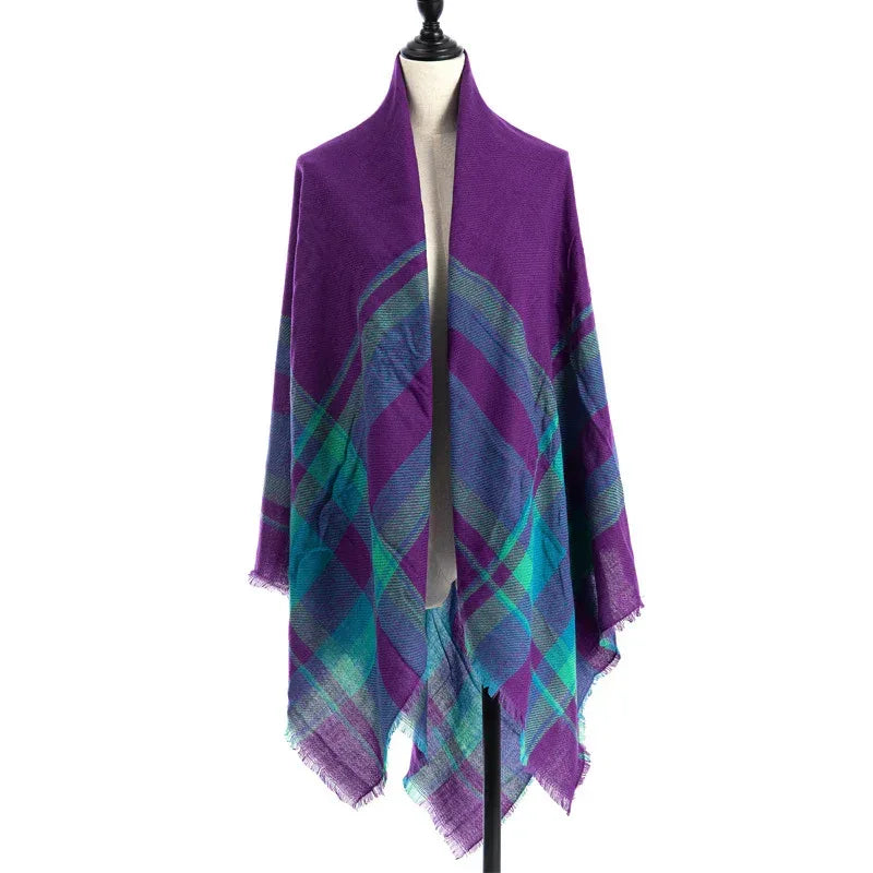 Women's Cashmere-like Plus-sized Double-sided Qicaigei Scarf Shawl - DanaFashionstore