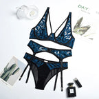 Three-piece Lace Sexy V-neck See-through Body Shaping Underwear - DanaFashionstore