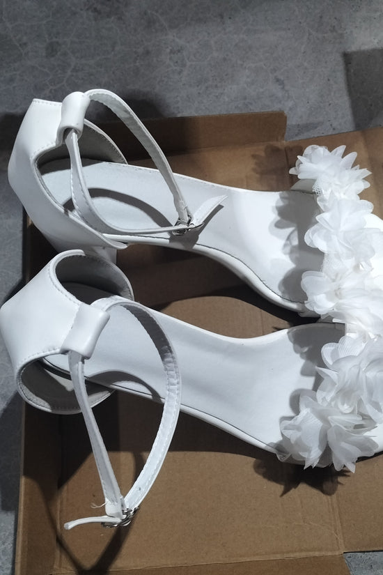 Summer New Flower Buckle Thick Heel Plus Size Women's Sandals