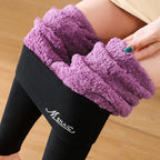 High Waist Plush Leggings Winter Warm Solid Slim Pants Fashion Trousers For Women Clothing - DanaFashionstore