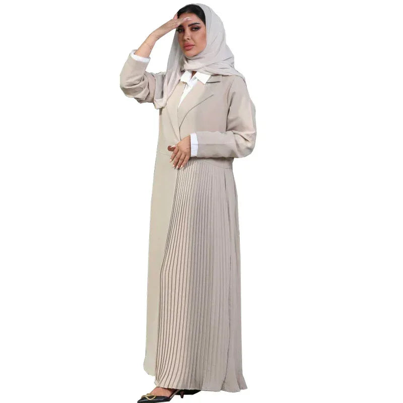 Cardigan Robe Pleated Pleated Coat Muslim Arab Clothing - DanaFashionstore