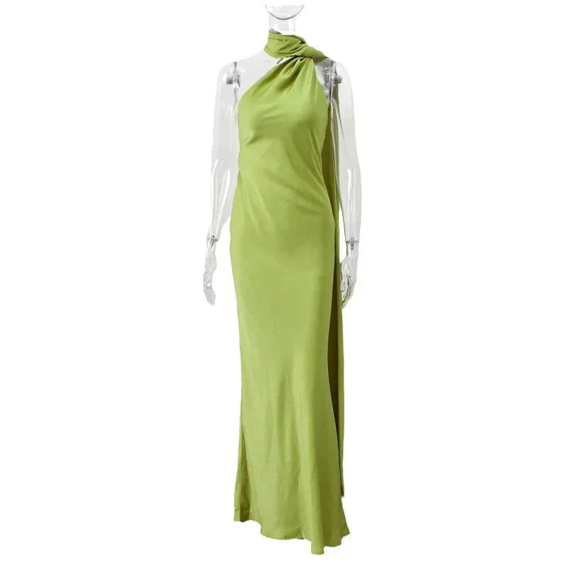 Elegant Satin Ribbon Sling Dress 2026 - Sleeveless Party Dress - DanaFashionstore
