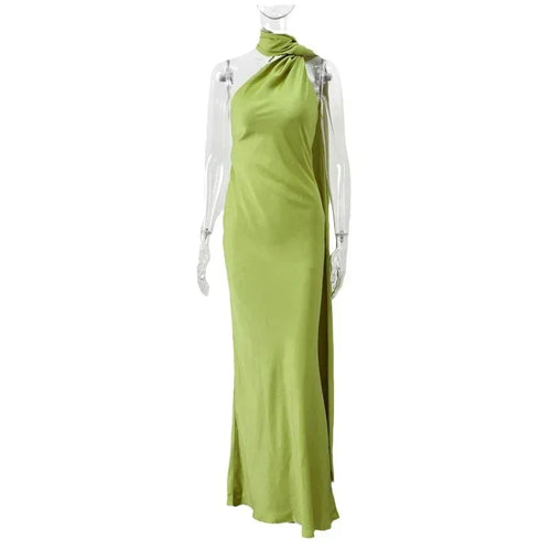 Elegant Satin Ribbon Sling Dress 2026 - Sleeveless Party Dress - DanaFashionstore