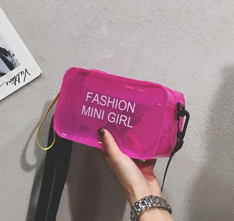 Transparent Square Fashion Trend Jelly Single Shoulder Diagonal Cross Bag - Dana Fashion