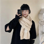Sweet Labeling 8-word Twist Apricot Small Scarf - DanaFashionstore