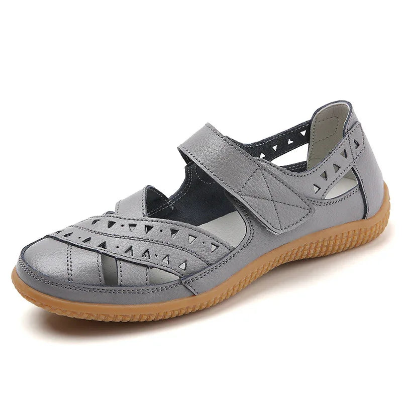 Women's Hollow Hole Leather Casual Sandals - DanaFashionstore