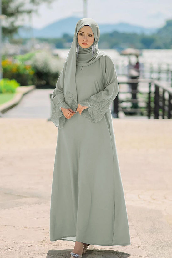Women's Muslim Robe Malay Indonesian Dress With Headscarf