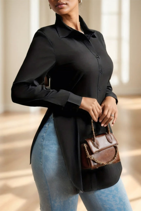 Split Button Front Shirt