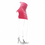 Aisle's Sexy Black Soft PU Sexy Tight-fitting Bag Field Training Short Skirt - DanaFashionstore