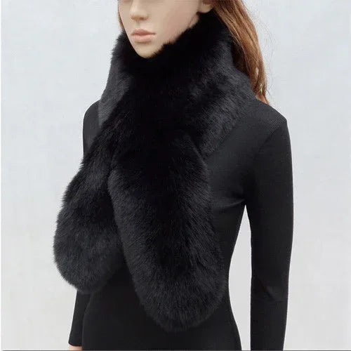 Faux Fur Rabbit Fox Collar Shawl - DanaFashionstore