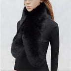 Faux Fur Rabbit Fox Collar Shawl - DanaFashionstore