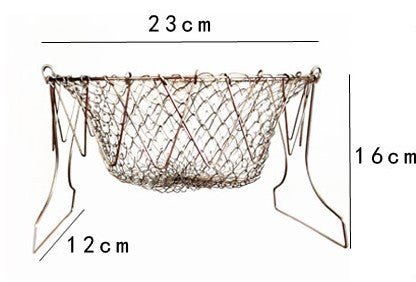 Deep Fry Basket Stainless Steel Multi-function Foldable Chef Cooking Basket Flexible Kitchen Tool for Fried Food Washing Fruits Vegetables $19.39 Dana Fashion default: default Dana's Kitchen Overview: It is cast with high-quality 304 stainless steel, and