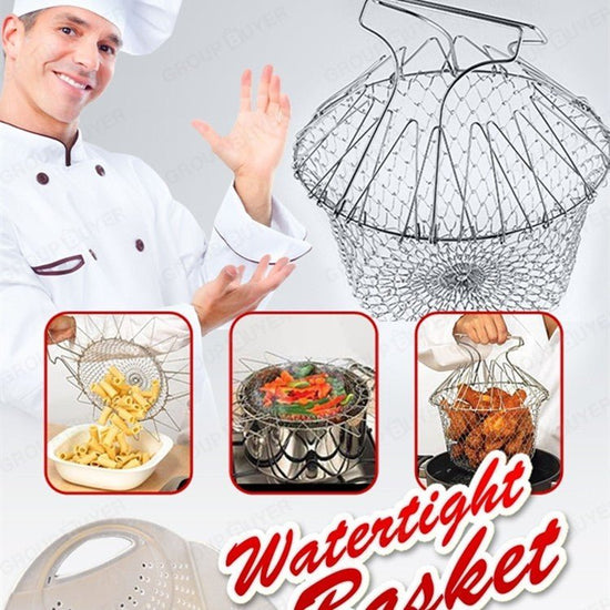 Deep Fry Basket Stainless Steel Multi-function Foldable Chef Cooking Basket Flexible Kitchen Tool for Fried Food Washing Fruits Vegetables $19.39 Dana Fashion default: default Dana's Kitchen Overview: It is cast with high-quality 304 stainless steel, and