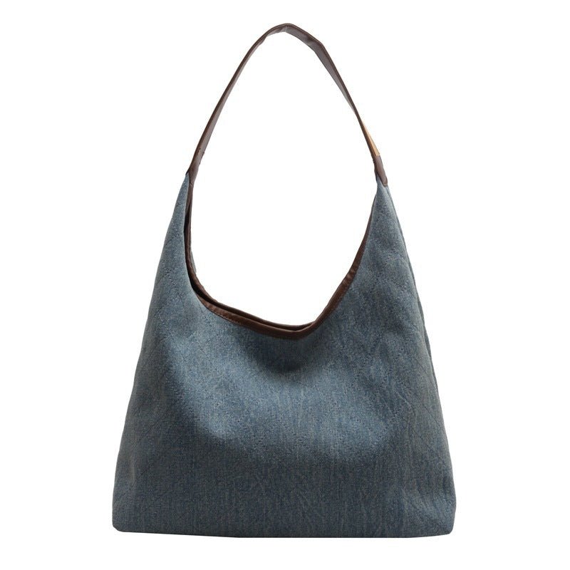 Denim Canvas Bucket Bag Fashion Large Capacity Shoulder Bags For Women Tote Handbag Female Shopping Bags $39.00 Dana Fashion Color: Light Blue Women's Bags Product information: Material:canvas Style: fashionable and simple Features:Solid color Color: dark