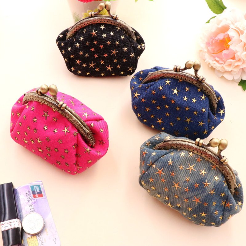 Denim Cloth Vintage Handmade Women's Hand-held Coin Purse Hasp Card $20.00 Dana Fashion Color: Black Women's Bags Product information: Pattern: Flowers Lining texture: polyester cotton Applicable scenario: home storage Color: blue, black, Rose Red, light