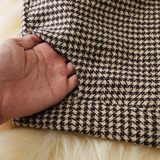 Design Houndstooth Midi Skirt $45.90 Dana Fashion Color: Black Size: 2XL Women's clothing Product information: Fabric name: Woolen Skirt-type: Princess dress Color: Gray,Brown Main fabric composition: Polyester Size: S,M,L,XL,XXL Style type: temperament c