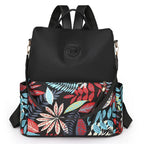 Trendy Printed Oxford Cloth Backpack Female 2024 New Cow Anti-theft Large Capacity Leisure - DanaFashionstore