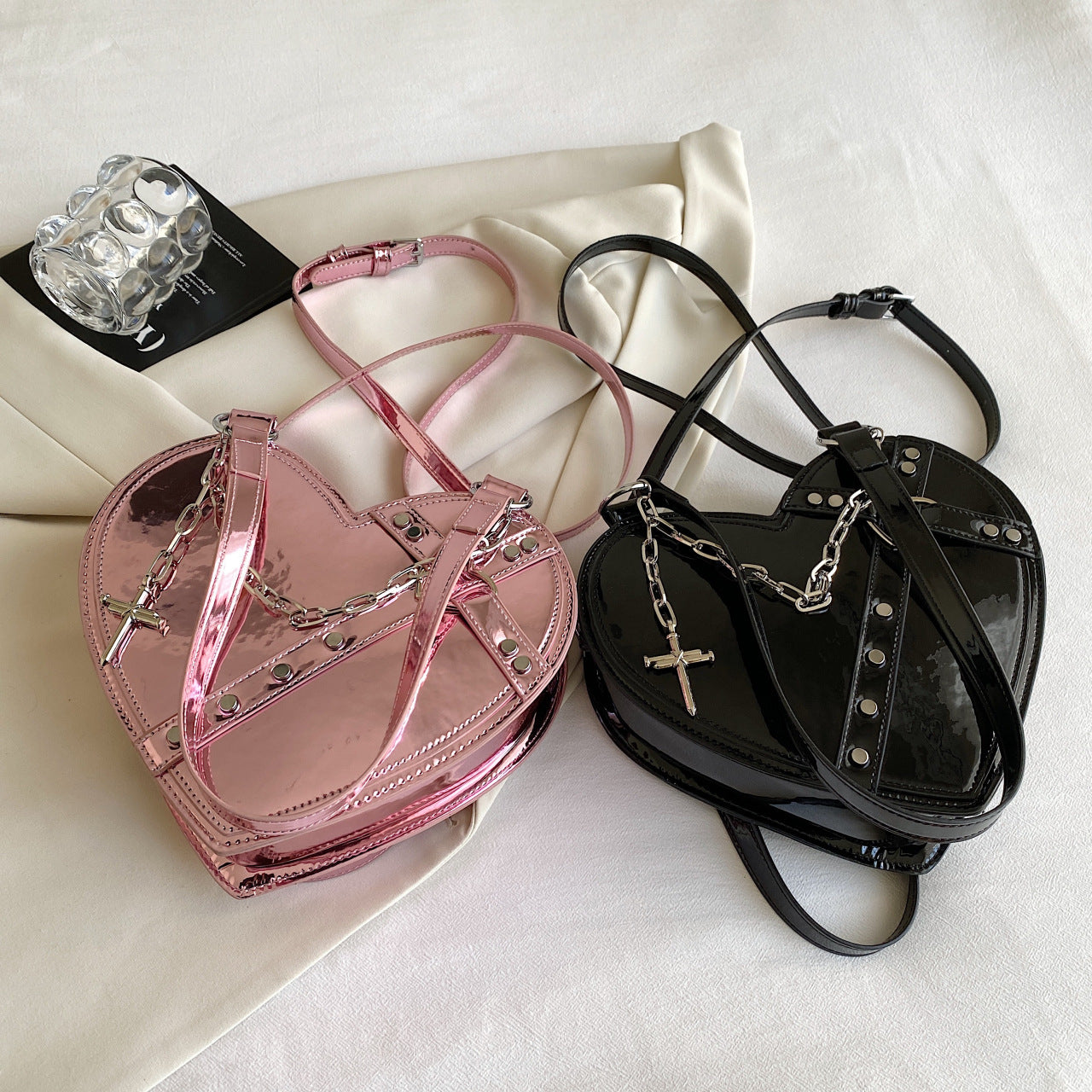 Chain Heart-shaped Bags Large Capacity Love Shoulder Bag For Women Valentine's Day - Dana Fashion