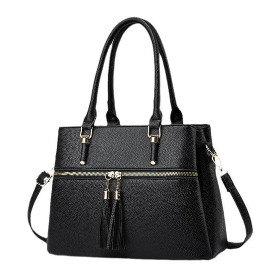 Large Capacity Soft Leather Tassel Shoulder Bag - DanaFashionstore