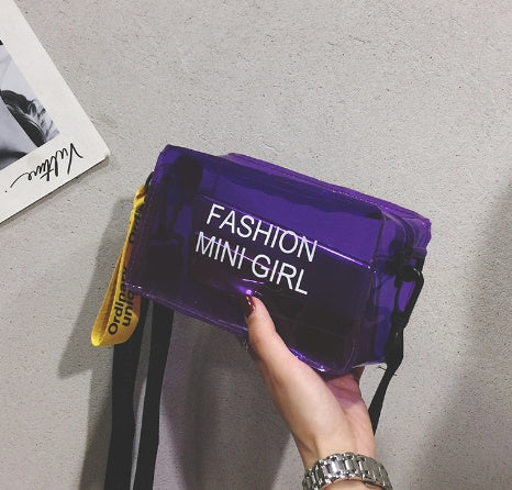 Transparent Square Fashion Trend Jelly Single Shoulder Diagonal Cross Bag - Dana Fashion