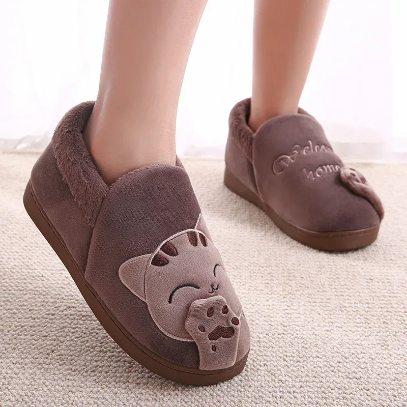 Cotton Slippers Women Platform Bag With Home - DanaFashionstore