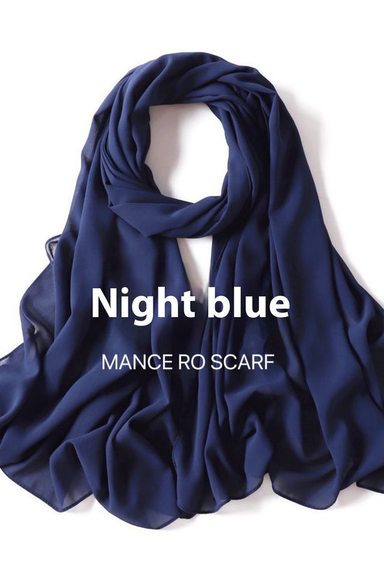 Pure Color Pearl Chiffon Scarf Headcloth Veil Chiffon Scarf