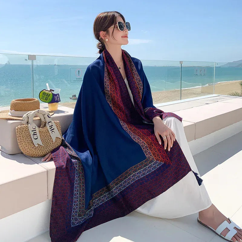 Sun-proof All-matching Shawl Beach Travel Dual-use Outdoor Beach Towel - DanaFashionstore