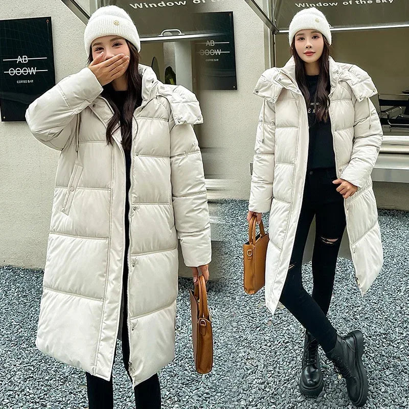 Long Over Knee Hooded Jacket 2025 - Thickened Winter Coat - DanaFashionstore
