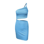 Design Sense Niche Shoulder Drawstring Dress Women - DanaFashionstore