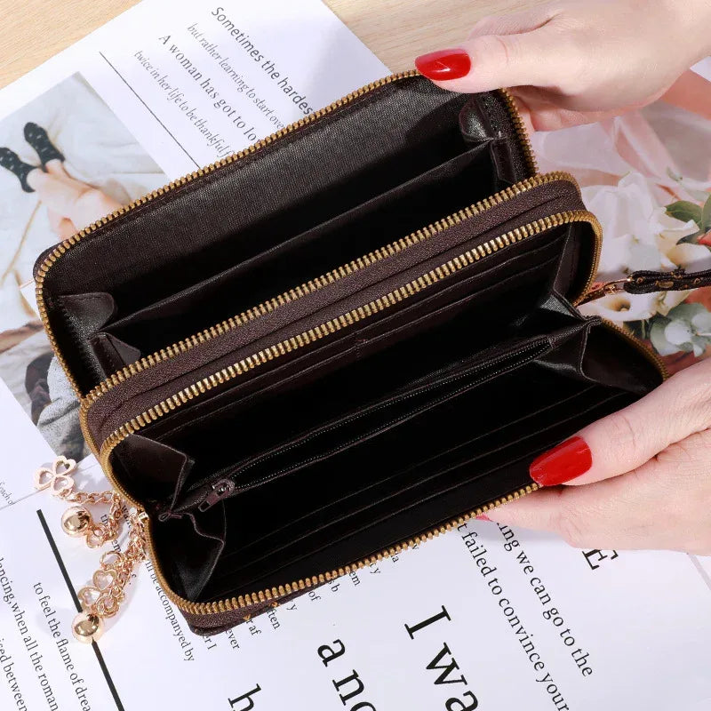 Women's Hand Holding Casual Double Zip Large-capacity Wallet - DanaFashionstore