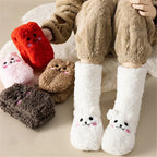 Winter Floor Socks Velvet Thicken Warm Coral Velvet Cute Socks Japanese-style Home Footwear Non-slip Socks New Year Gifts Winter Gadgets - DanaFashionstore
