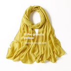 Pure Color Pearl Chiffon Scarf Headcloth Veil Chiffon Scarf - DanaFashionstore