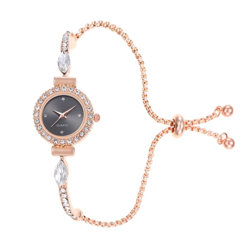 Diamond Dial Decorative Pull-out Bracelet Watch $19.00 Dana Fashion Color: Gold Women's Accessories Product information: Color: rose gold, gold, silver Waterproof: no Movement type: Quartz Mirror material: ordinary glass mirror Buckle style: single foldin