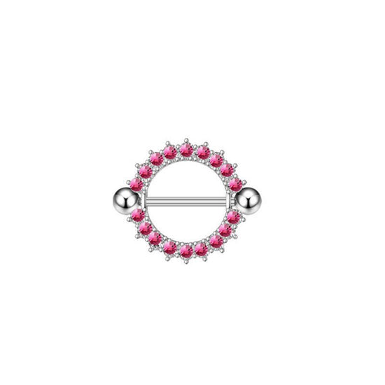 Diamond Nipple Ring Starfish Human Body Piercing Accessories $10.00 Dana Fashion Color: Round Pink Diamond Women's Accessories Product information: Type: umbilical cord ring Treatment Process: Electroplating Color: Bird, starfish, round blue diamond, roun