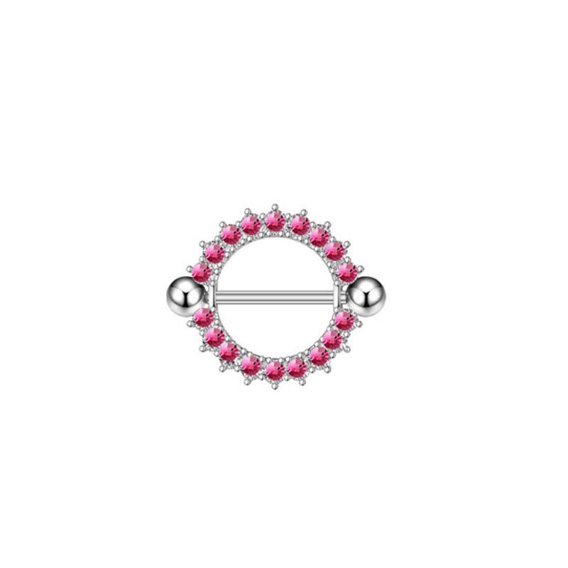 Diamond Nipple Ring Starfish Human Body Piercing Accessories $10.00 Dana Fashion Color: Round Pink Diamond Women's Accessories Product information: Type: umbilical cord ring Treatment Process: Electroplating Color: Bird, starfish, round blue diamond, roun