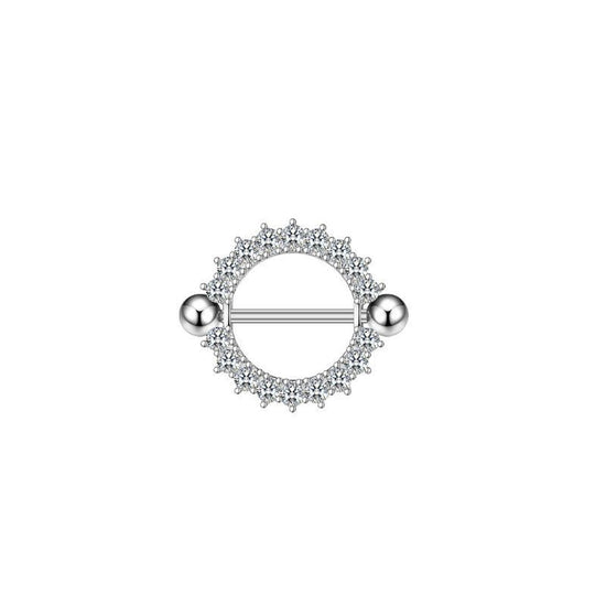 Diamond Nipple Ring Starfish Human Body Piercing Accessories $10.00 Dana Fashion Color: Round White Diamond Women's Accessories Product information: Type: umbilical cord ring Treatment Process: Electroplating Color: Bird, starfish, round blue diamond, rou