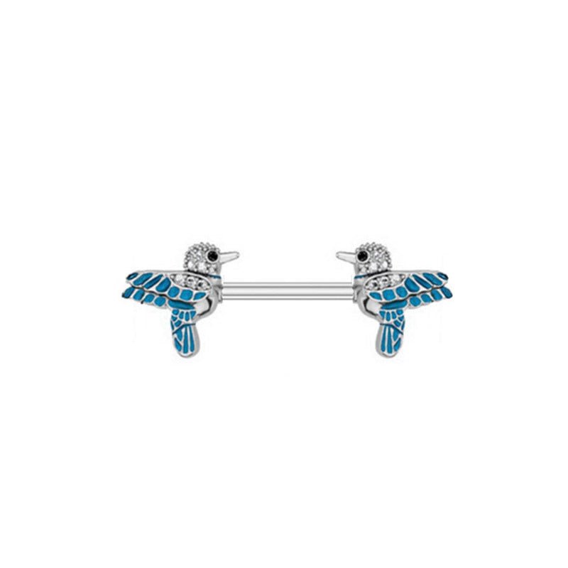 Diamond Nipple Ring Starfish Human Body Piercing Accessories $10.00 Dana Fashion Color: Bird Women's Accessories Product information: Type: umbilical cord ring Treatment Process: Electroplating Color: Bird, starfish, round blue diamond, round white diamon