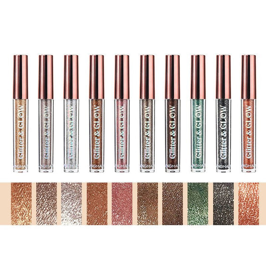 Diamond Shine Liquid Eye Shadow 10 Sets $39.00 Dana Fashion Color: Suit makeup Product information: Suitable skin type: universal Efficacy: shining pearls Shelf life: 36 months Color classification: ten color set Size: 23.5 * 13.5 * 1.5 cm Gross weight: 1