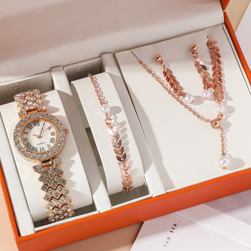 Diamond Women Watches Luxury Fashion Rhinestone Quartz Bracelet Wrist Watch For Women $47.04 Dana Fashion Color: Rose Gold Suit 1 Women's Accessories Overview: Unique design, stylish and beautiful. Good material, High quality. Product information: Color: